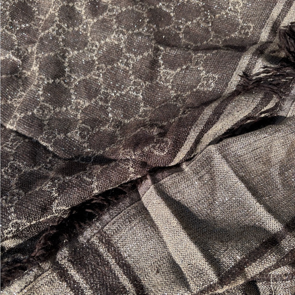 Gucci Brown and Gold Shawl